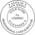 Land Surveyor Seal - conforms  to state  laws. For Professional Architect and Engineers.
