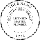 New Jersey Licensed Master Plumber Seal Embosser