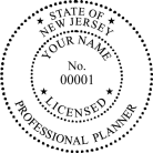 New Jersey Professional Planner Seal Embosser