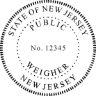 New Jersey Public Weigher Seal Embosser