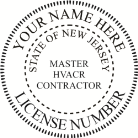 New Jersey Master HVACR Contractor Seal Embosser