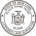 New York Professional Land Surveyor Seal pre-inked X-Stamper conforms to state  laws. For Professional Architect and Engineer stamps.