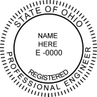 MaxLight Ohio Professional Engineer Seal pre-inking stamp conforms to Ohio laws. For Professional Architect and Engineer stamps. High Quality.