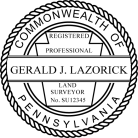 Pennsylvania Land Surveyor Seal Embosser