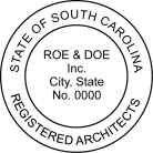 South Carolina Registered Corporate Architect Seal Embosser