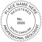 South Carolina Professional Geologist Seal Embosser