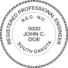South Dakota Engineer Seal Traditional rubber stamp conforms to Nevada laws. For Professional Architect and Engineer stamps. Engineer stamps high quality.