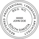South Dakota Landscape Architect Seal Traditional rubber stamp conforms to Nevada laws. For Professional Architect and Engineer stamps. Engineer stamps.