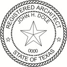 Order here today at Salt Lake Stamp. Texas Architect Seal stamp conforms to state  laws. We also carry Professional Engineer Stamps.