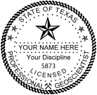 Texas Professional Geoscientist Seal Embosser