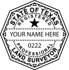 Texas Professional Land Surveyor Seal Embosser