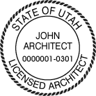 Utah Professional Utah Architect Stamp Seal X-Stamper pre-inking stamp conforms to Utah  laws. For Professional Architect and Engineer stamps.