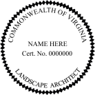 Virginia Landscape Architect Seal Embosser