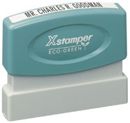X-stamper Pre-Inked 5/8" x 2-3/8", N05  Xstamper pre-inked stamps are designed to last for years with a laser engraged die for durability.