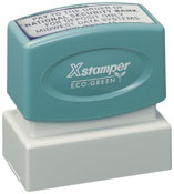 Custom Logo Stamp Xstamper Pre-Inked Stamp 1" x 2",  N12  X-stamper pre-inked stamps are designed to last for years with a laser engraved die for durability.